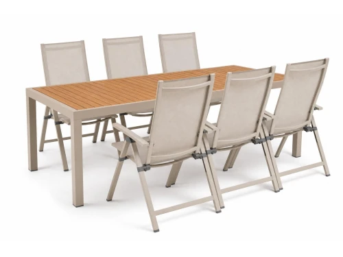 Hartman Alice Comfort/Creta 210x90 cm dining tuinset 7-delig