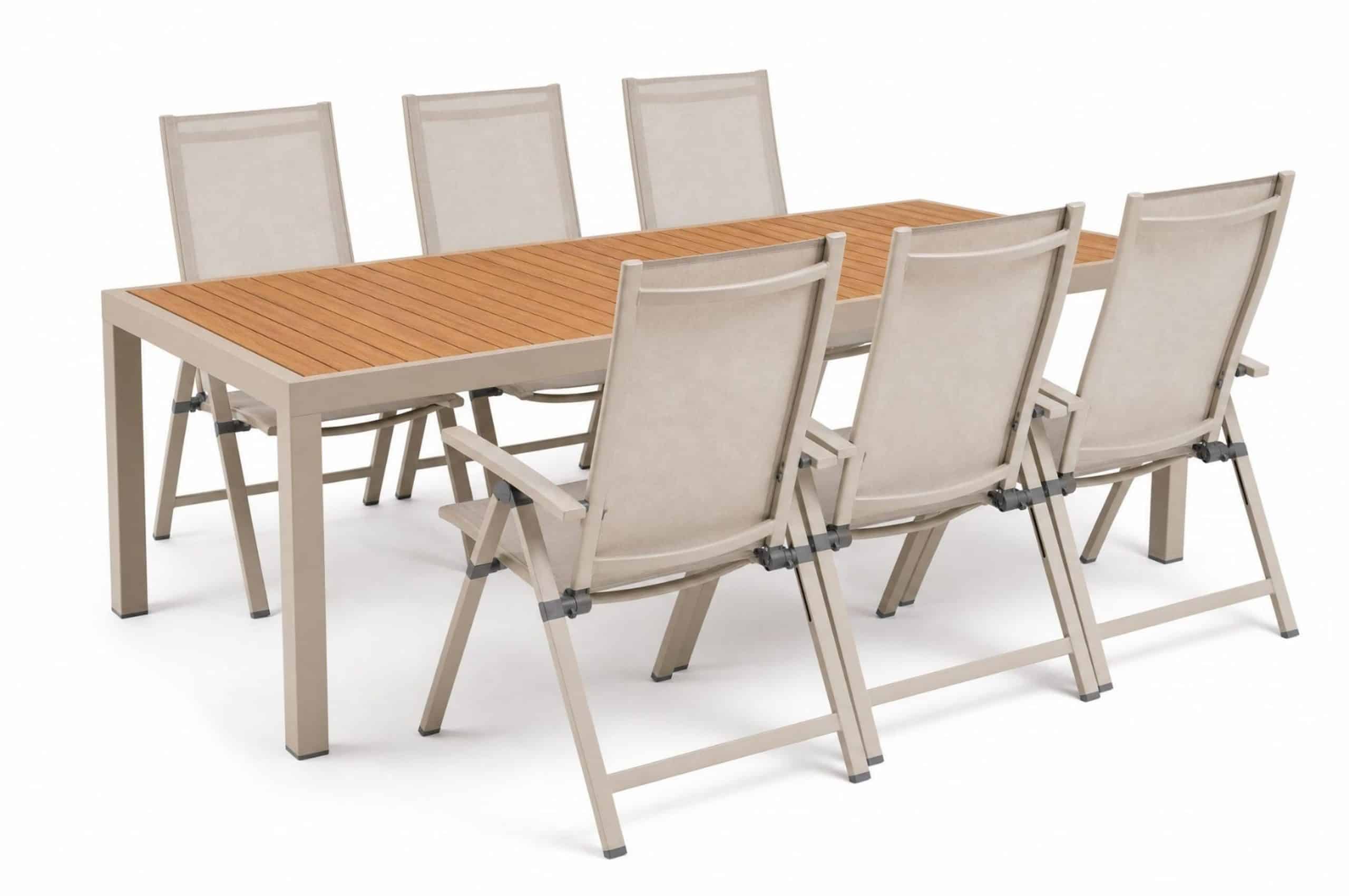hartman alice comfort/creta 210×90 cm dining tuinset 7 delig