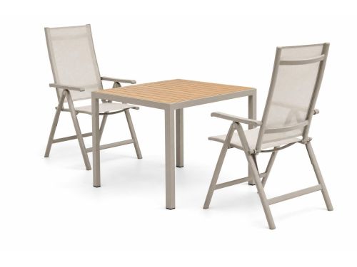 Hartman Alice Comfort/Creta 90x90 cm dining tuinset 3-delig