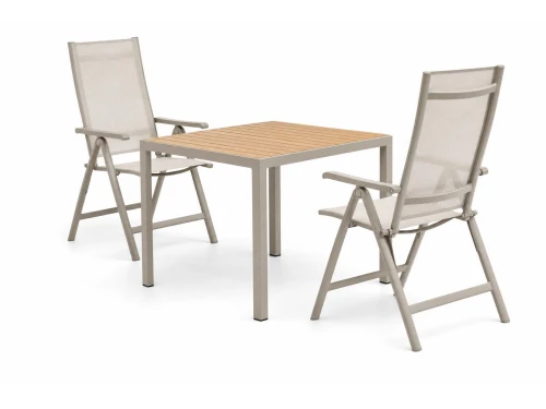 Hartman Alice Comfort/Creta 90x90 cm dining tuinset 3-delig