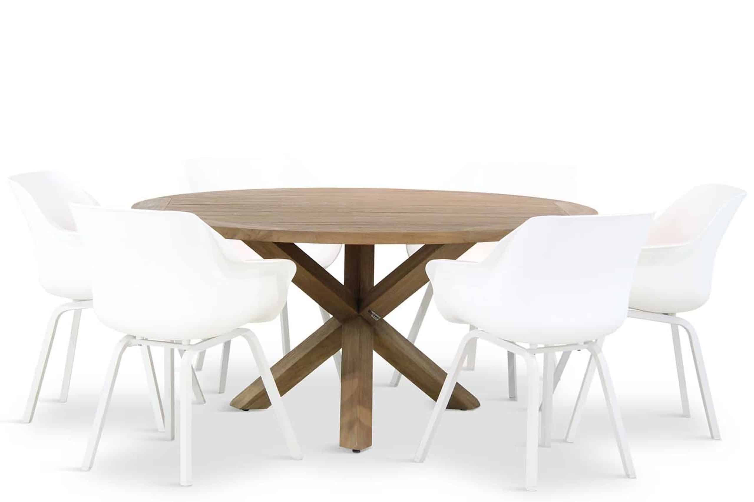hartman sophie element/sand city rond 160 cm dining tuinset 7 delig