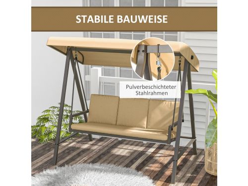 HAUSS SPOLE Schommelbank - 3-Zits Met Verstelbaar Dak - 200