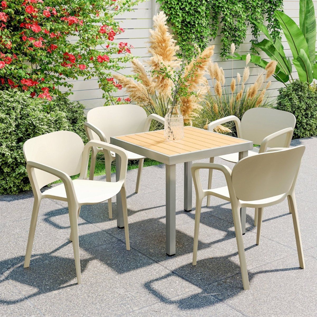 hauss spole tuinstoel 60 x 56 x 75 cm