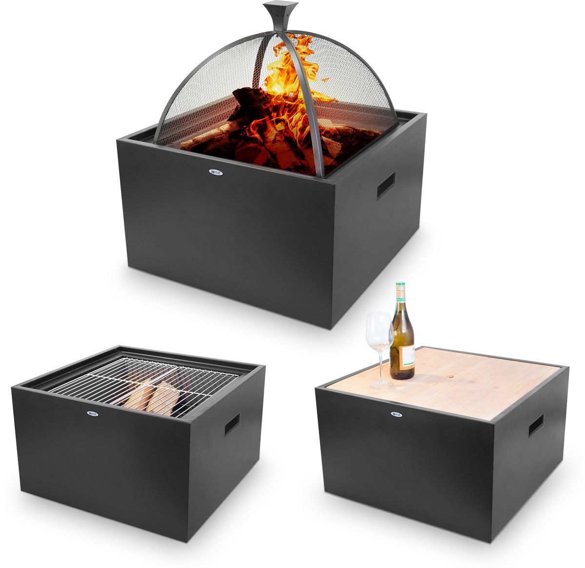 heat outdoor living vuurkorf 3 in 1 barbecue met