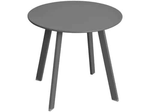 Hesperide Bijzettafel/tuin tafel Saona - metaal - donkergrijs - D50