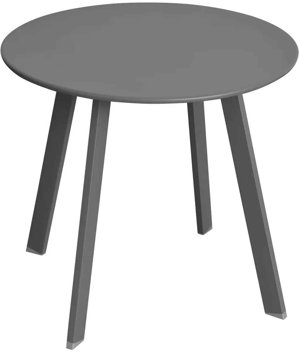 hesperide bijzettafel/tuin tafel saona metaal donkergrijs d50