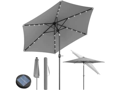 HHHK - Parasol - Met Led - Grijs - 292x247cm