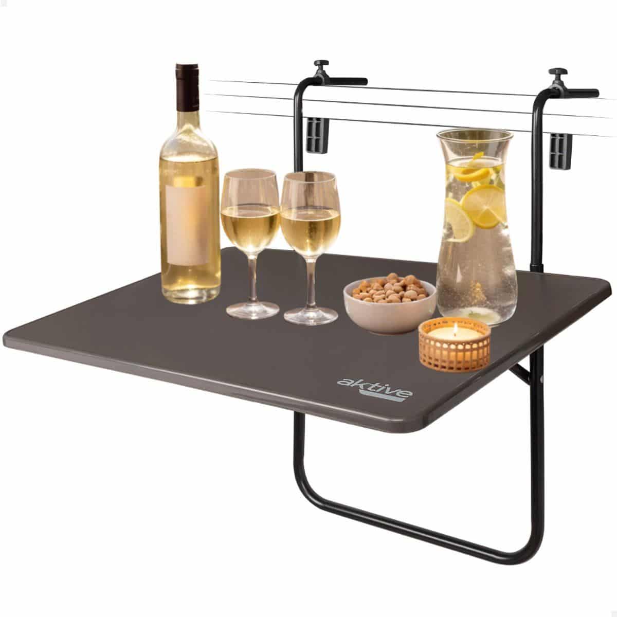 hixa aktive balkontafel inklapbaar hangend zwart
