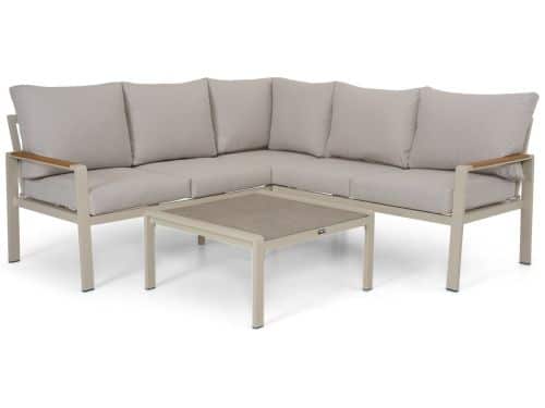 Hoek loungeset 5 personen Aluminium Taupe Domani Furniture Leaf