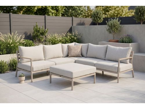 Hoek loungeset Aluminium Zand/Beige Lifestyle Garden Furniture Verano