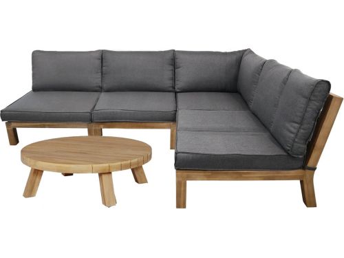 Hoek loungeset Kent | 6-delig | Grey | Acacia