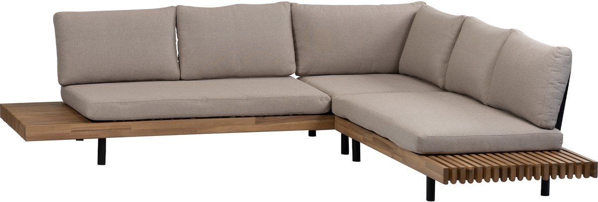 hoek loungeset lissabon | acacia teaklook & sand
