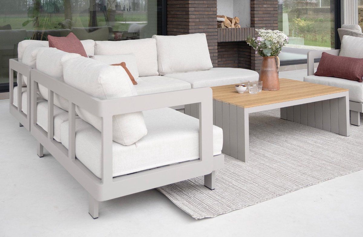 hoek loungeset tulum | 5 delig | black