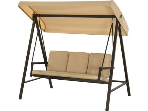 Hollywood schommel, tuinschommel, schommelbank, verstelbaar zonnescherm, 200 cm x 125