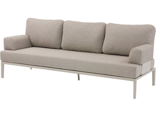 Hong Kong 3-zits loungebank aluminium latte zand