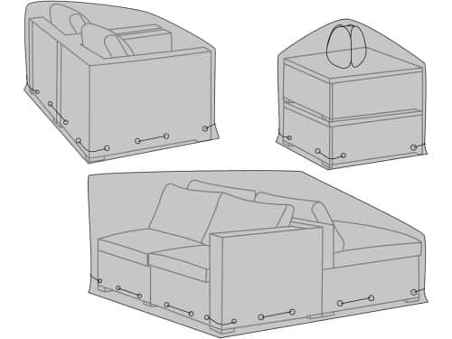 house nordic tuinmeubelhoes - modulaire loungeset - 173 x 60