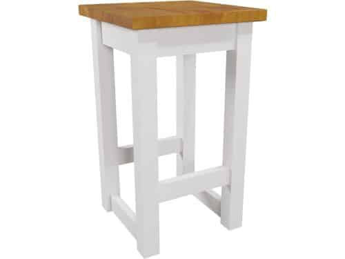 Houten Barkruk Massief Eiken Hout Zithoogte 80 cm