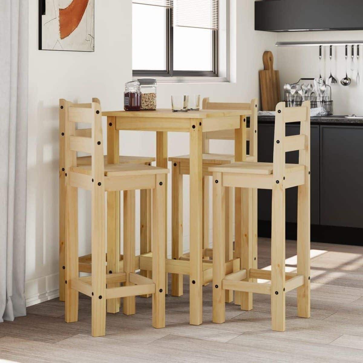 houten barset balkonmeubel terrasmeubel buiten zitten massief