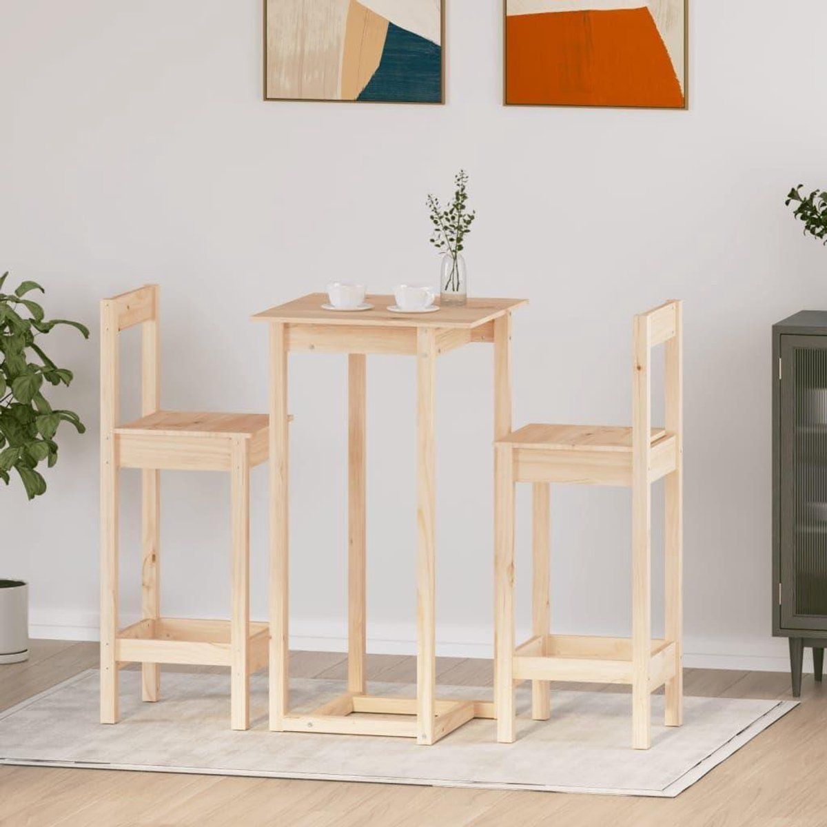 houten barset grenen meubel gezellig tafelen massief