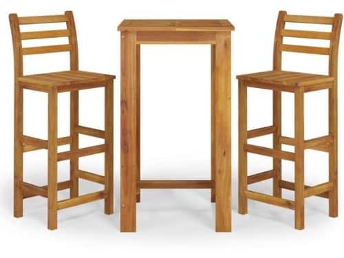Houten Barset - Tuinmeubelset - Buiten Ontspannen - Massief Acaciahout