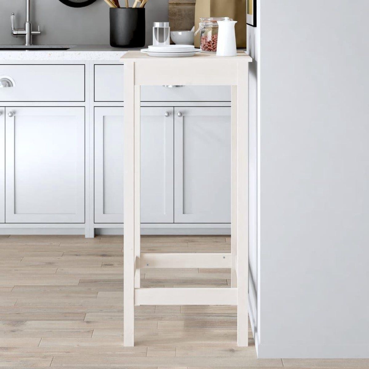 houten bartafel keukentafel statafel gezellig eten massief