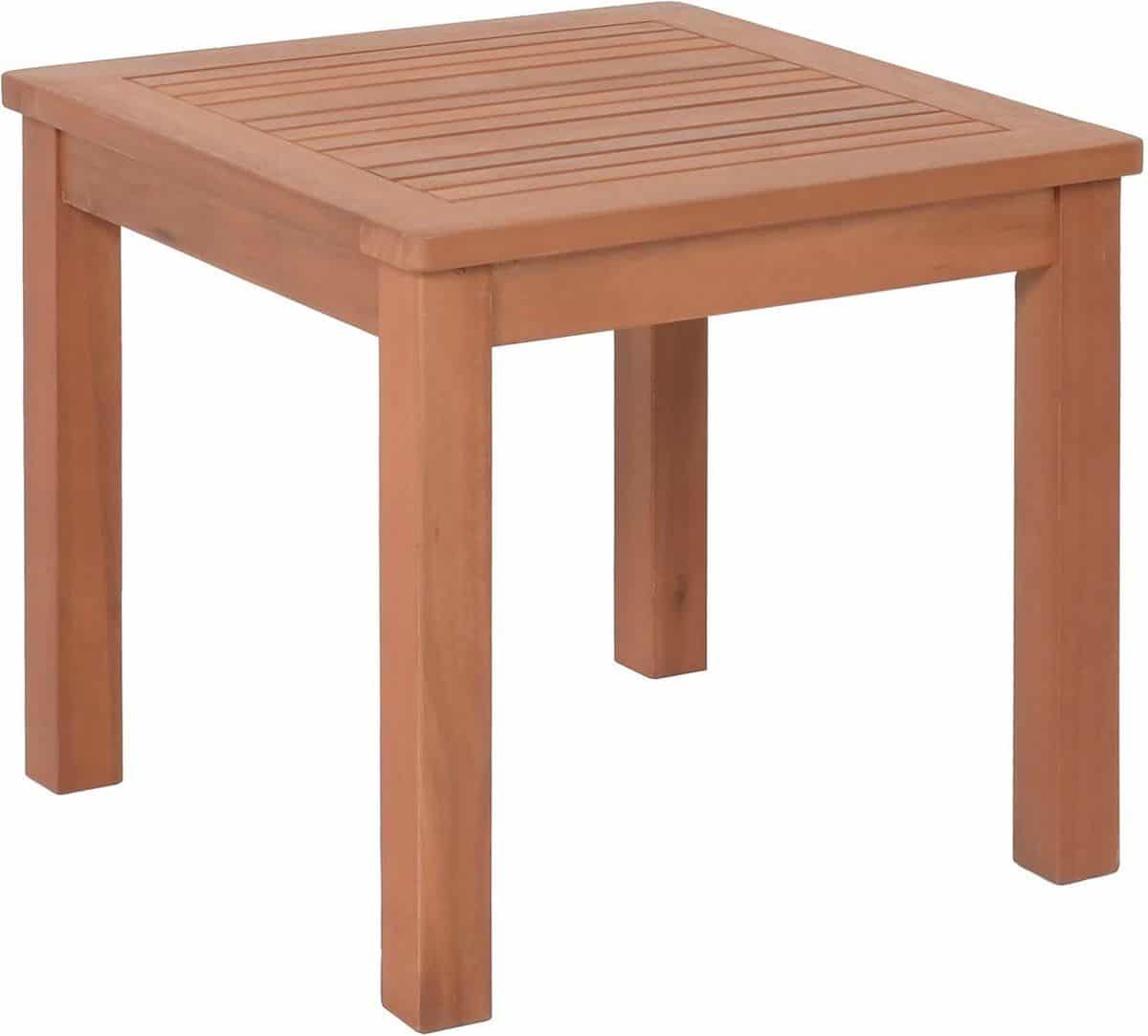 houten bijzettafel 44 x 44 cm massief fsc eucalyptushout