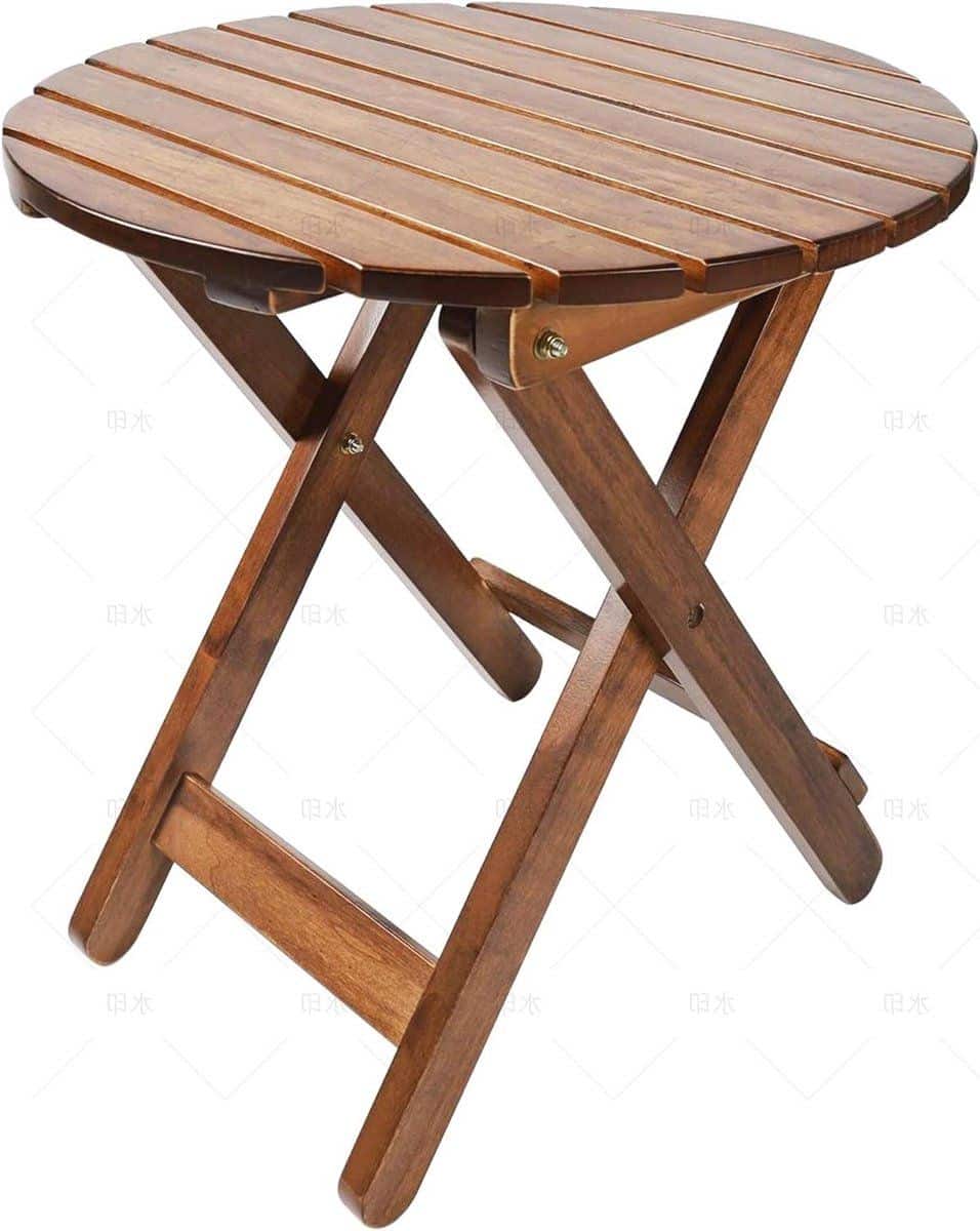houten bijzettafel rond kleine klaptafel buitenmeubilair geen