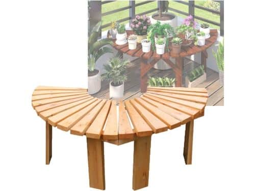 Houten Boombank - Parkbank Halfrond - Buiten Zitten - Sterk