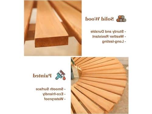 Houten Boombank - Tuinbank Rond - Buiten Zitten - Massief