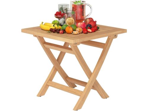 Houten Klaptafel - Teak bijzettafel - Buitenruimte inrichten - Compact
