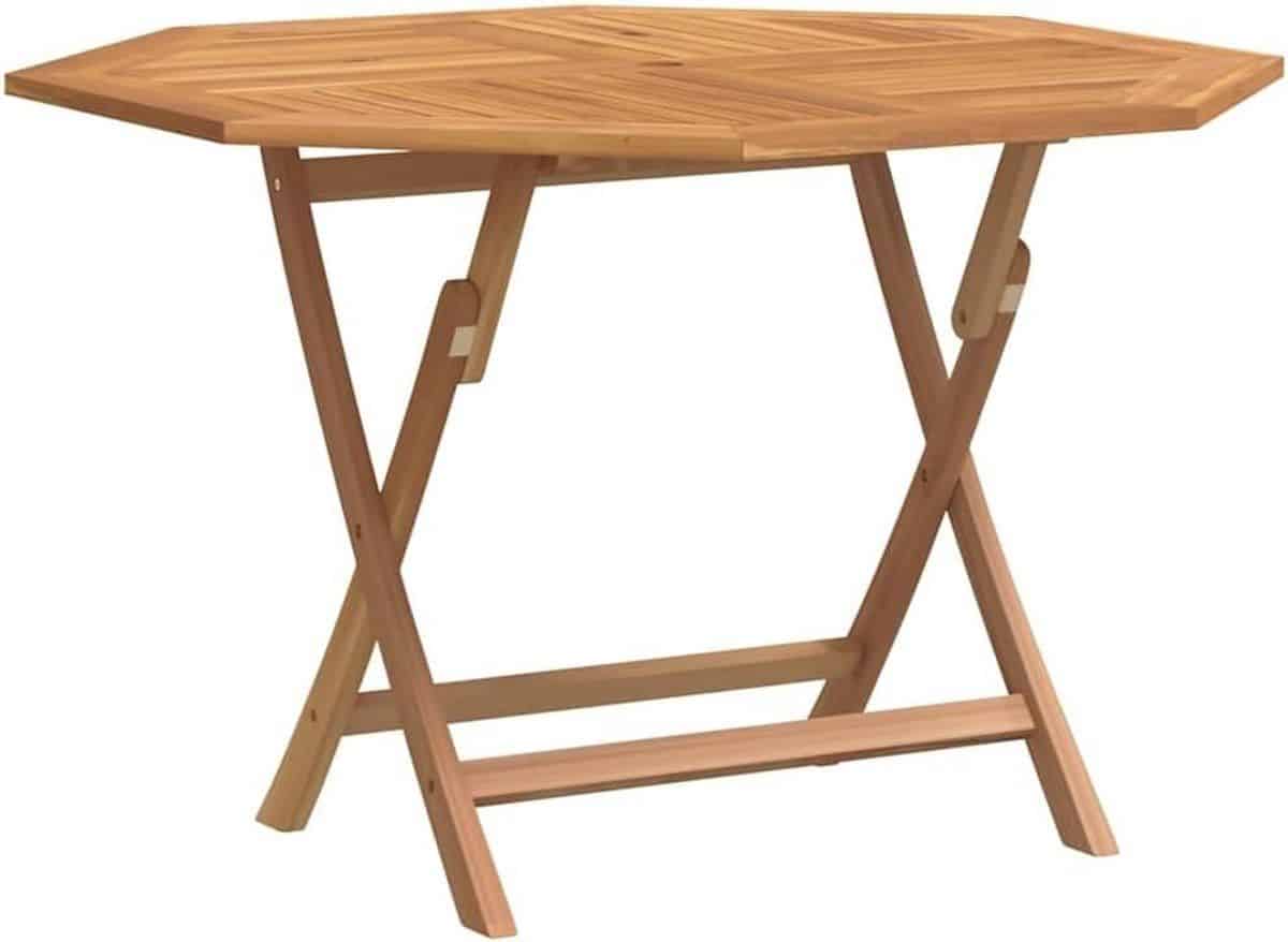 houten klaptafel voor tuin en picknick 120x120x75 cm massief teakhout