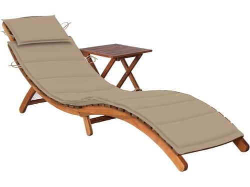Houten Ligbed - Zonneligbed Relaxstoel - Ontspannen Buiten - Inklapbaar