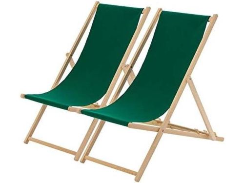 Houten Lounger - Strandstoel Tuinstoel - Buiten Ontspannen - Opvouwbaar