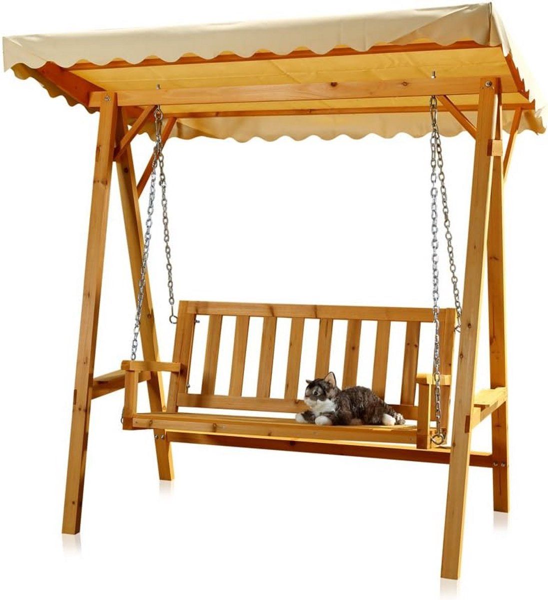 houten schommelbank 188 x 161 x 88 cm