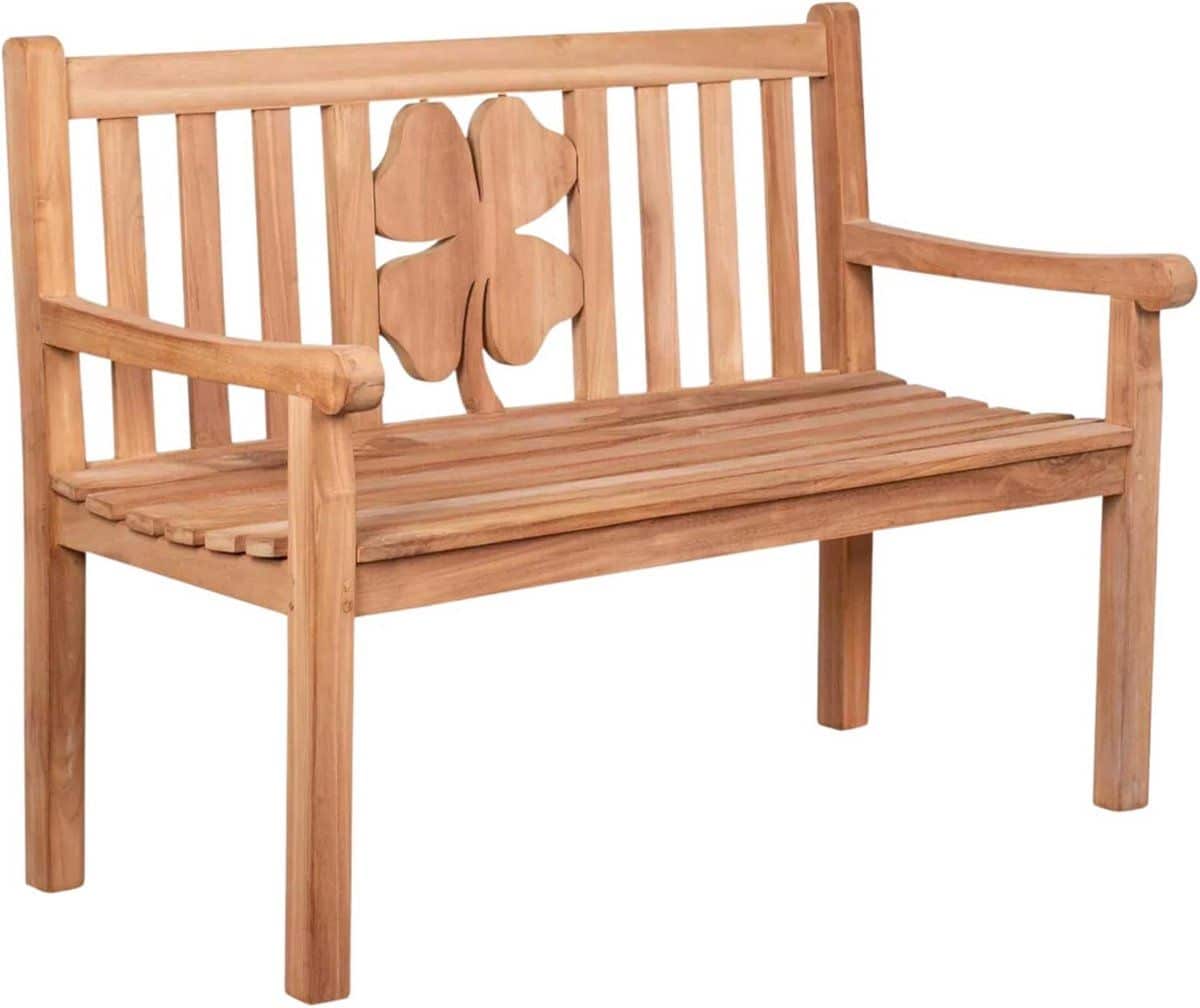 houten tuinbank 2 zits 120 cm met rugleuning weerbestendig massief