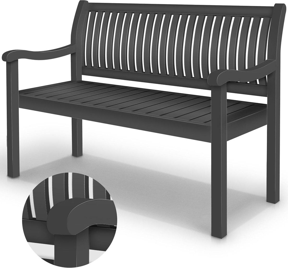 houten tuinbank parkbank balkonbank genieten buiten massief