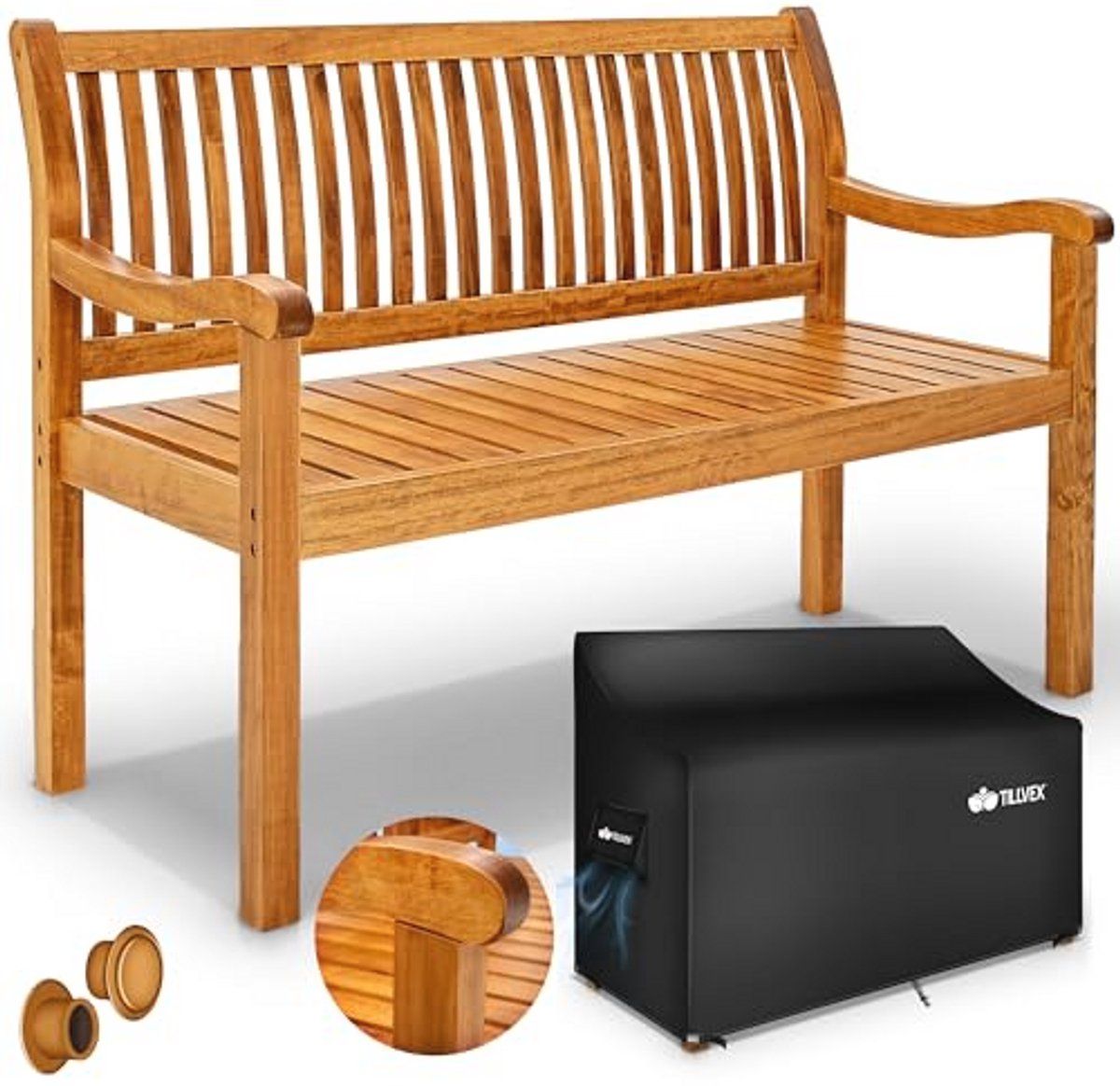 houten tuinbank weerbestendig 125 cm voor 2 3 personen