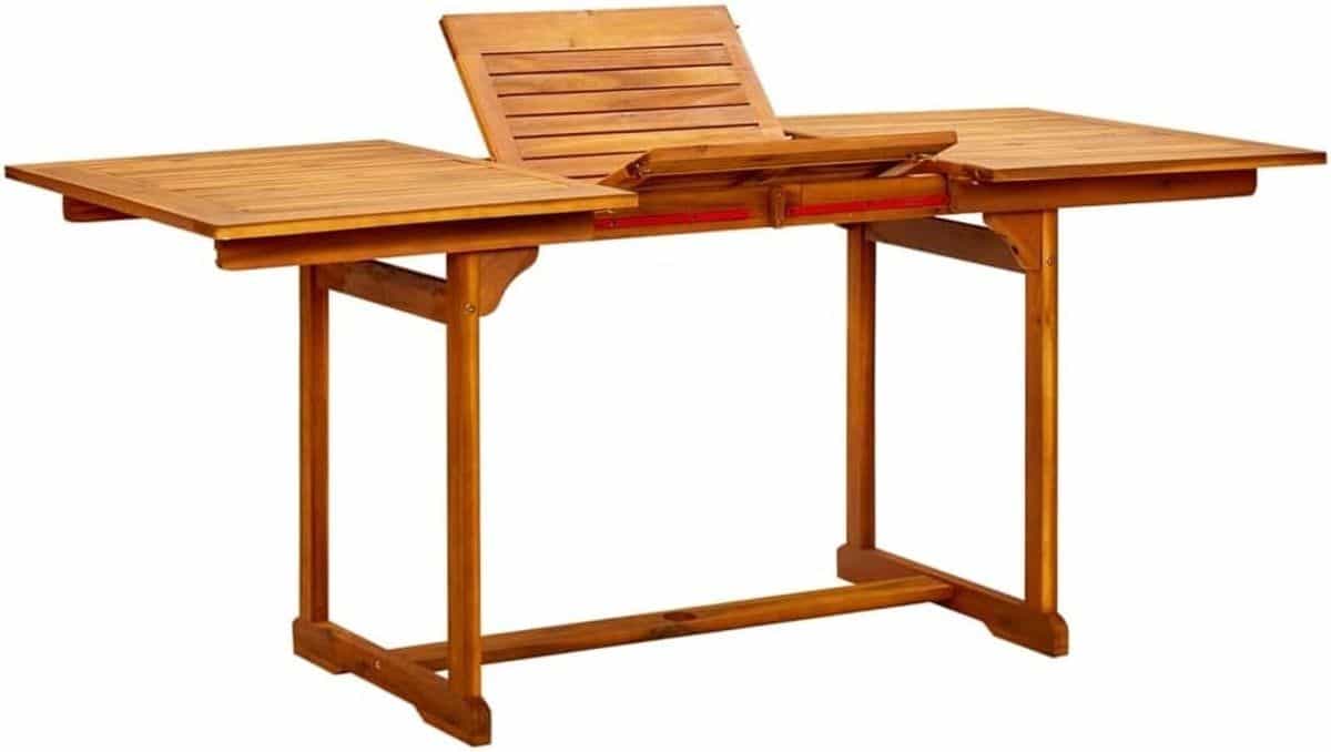 houten tuintafel balkonmeubel bijzettafel buiten dineren uitbreidbaar
