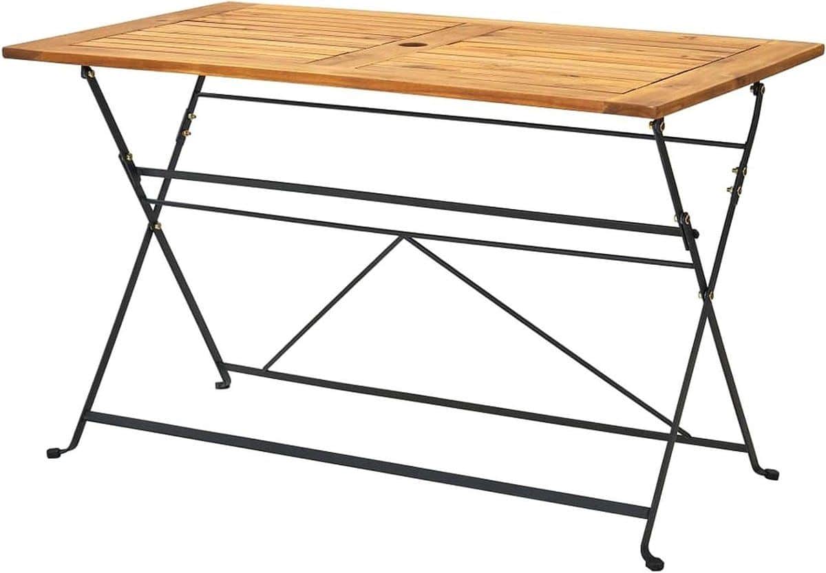 houten tuintafel klaptafel outdoor gezellig buiten eten