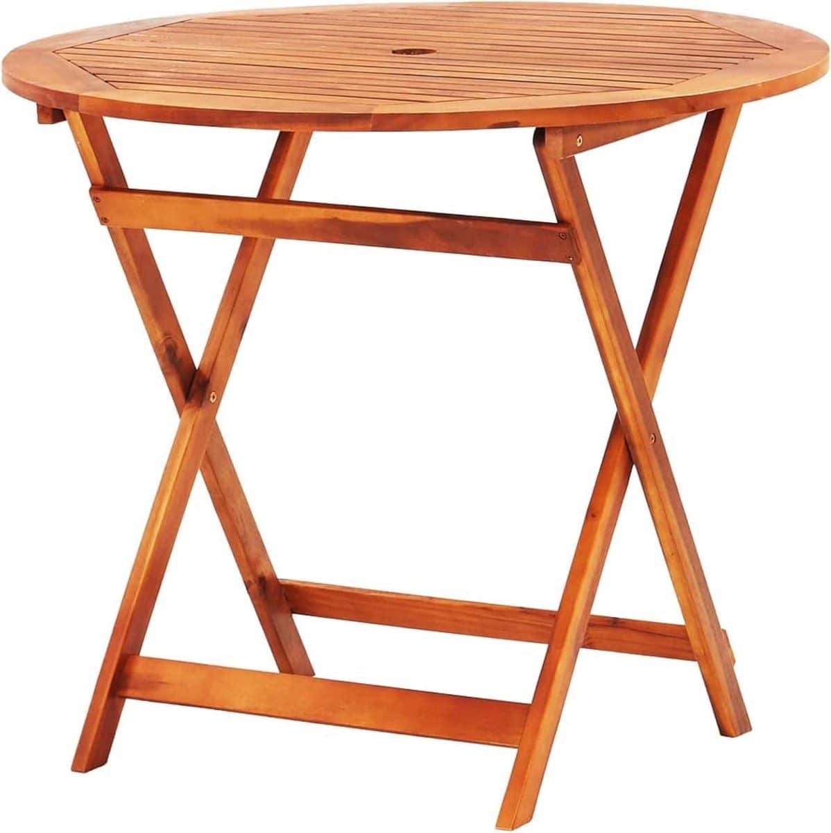 houten tuintafel klaptafel rond buiten dineren inklapbaar