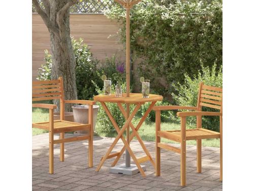 Houten Tuintafel - Klaptafel Rond - Buiten dineren - Inklapbaar