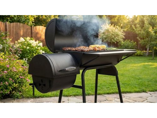 Houtskoolbarbecue House&Garden Smoker Pro XXL - BBQ Grillwagen met Deksel