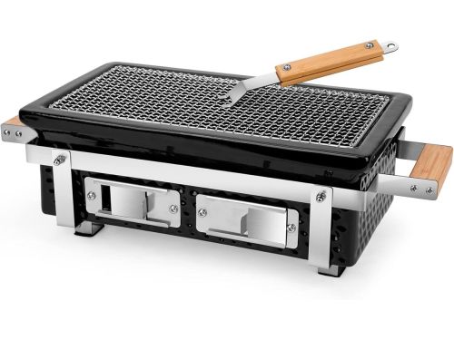 Houtskoolbarbecues, Keramiek Tafelblad Yakiniku Grill, Rechthoekig Houtskoolgrill met Houtskoolrooster