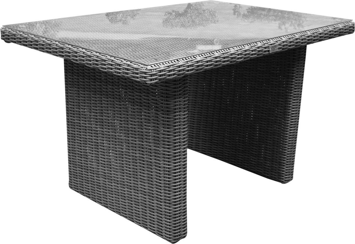 ibiza premium lounge diningtafel 120x80xh70 cm antraciet
