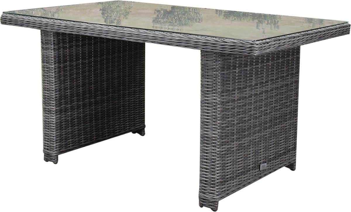 ibiza xl lounge diningtafel 140x80xh70 cm antraciet