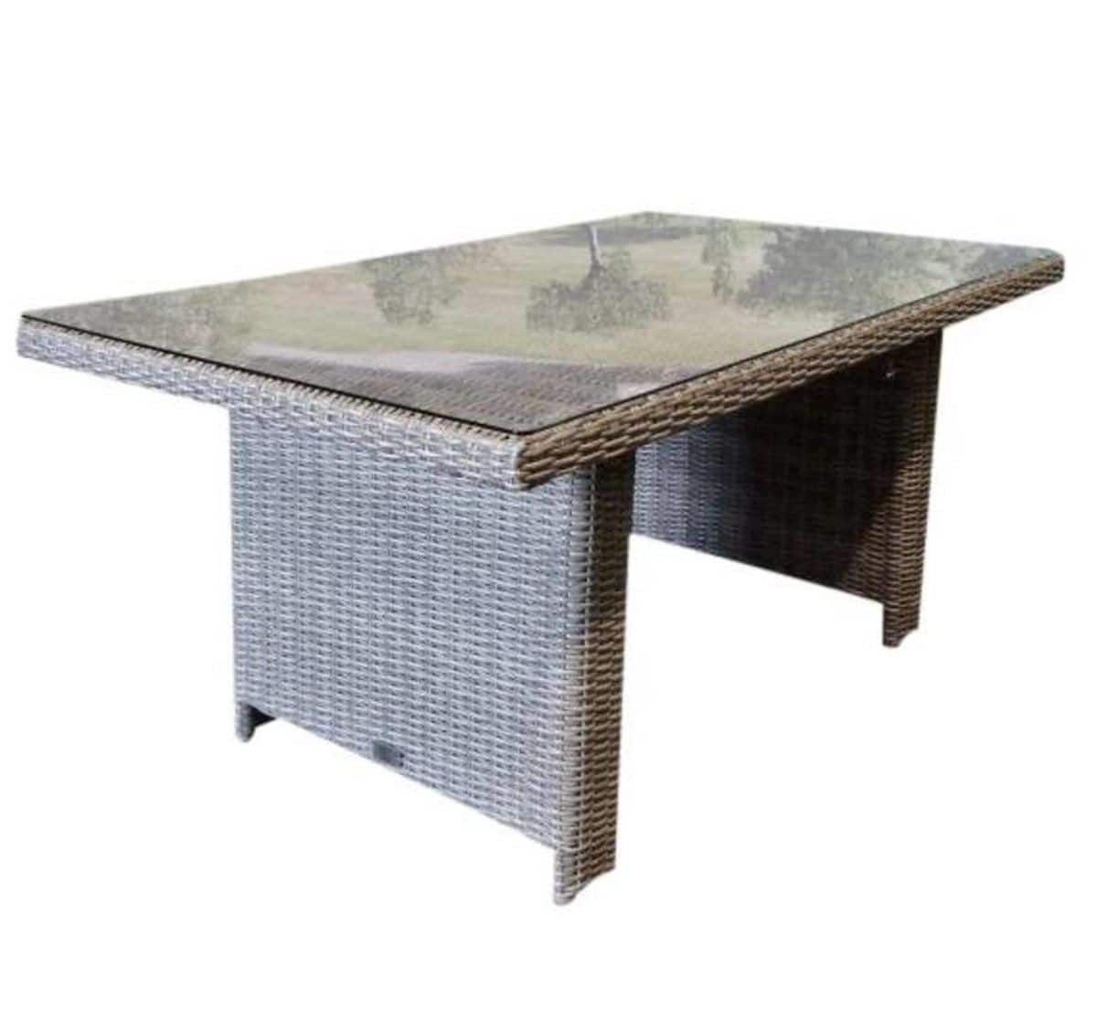 ibiza xl lounge diningtafel 140x80xh70 cm grijs