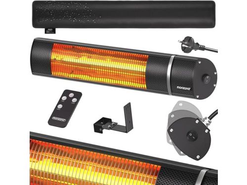 Infrarood Terrasverwarmer 2000W met Afstandsbediening en 90° Kantelbaar