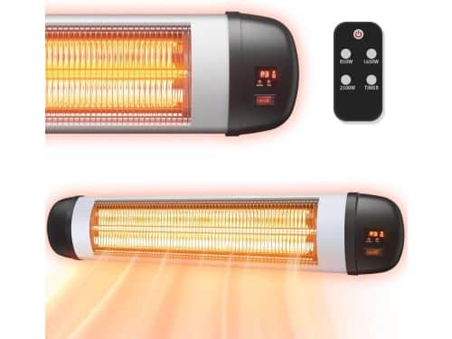 Infrarood Terrasverwarming 2500W met Afstandsbediening - Elektrische Warmtestraler voor Buiten