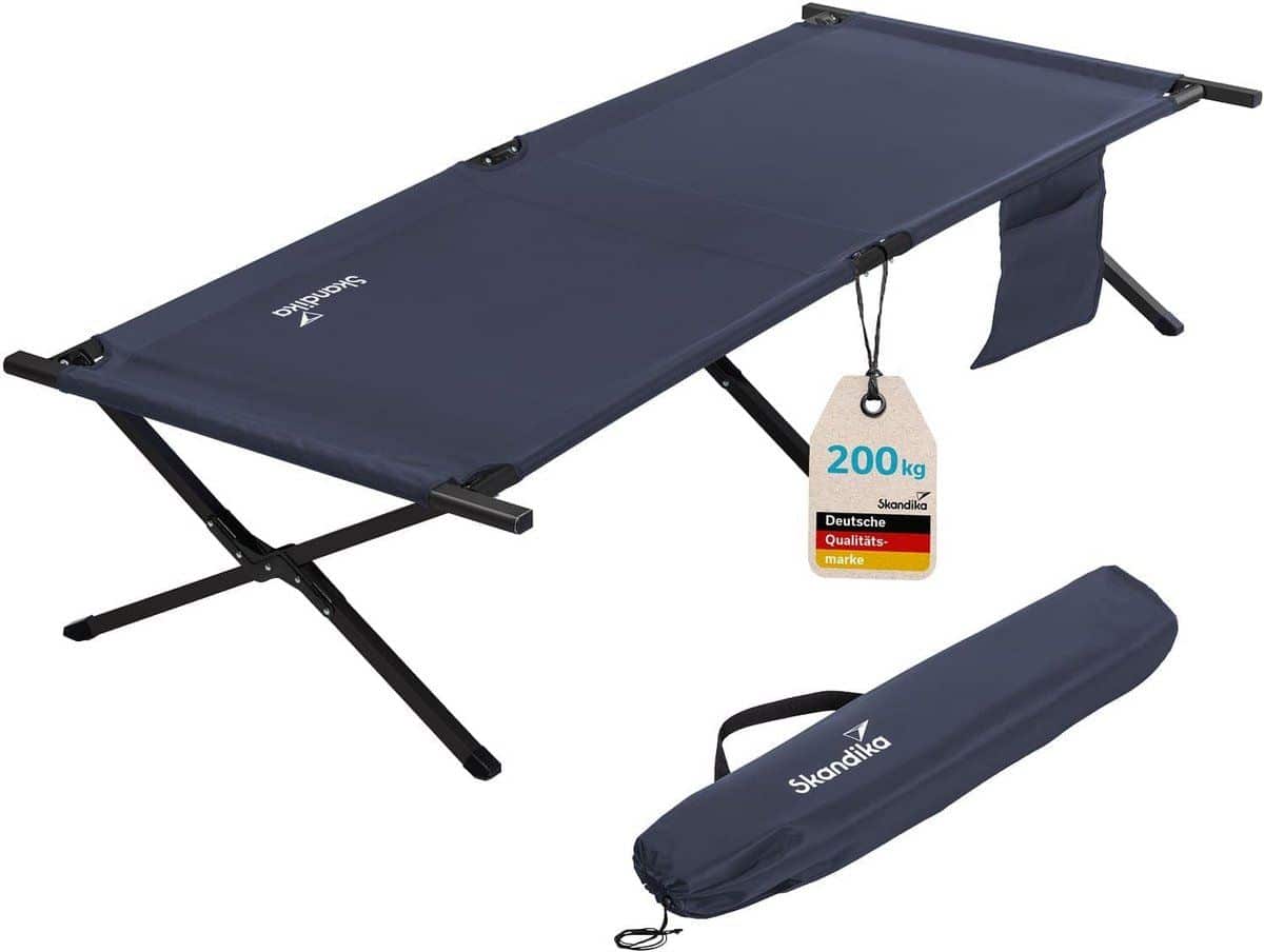 inklapbaar ligbed outdoor met organizer tas draagbaar en stevig