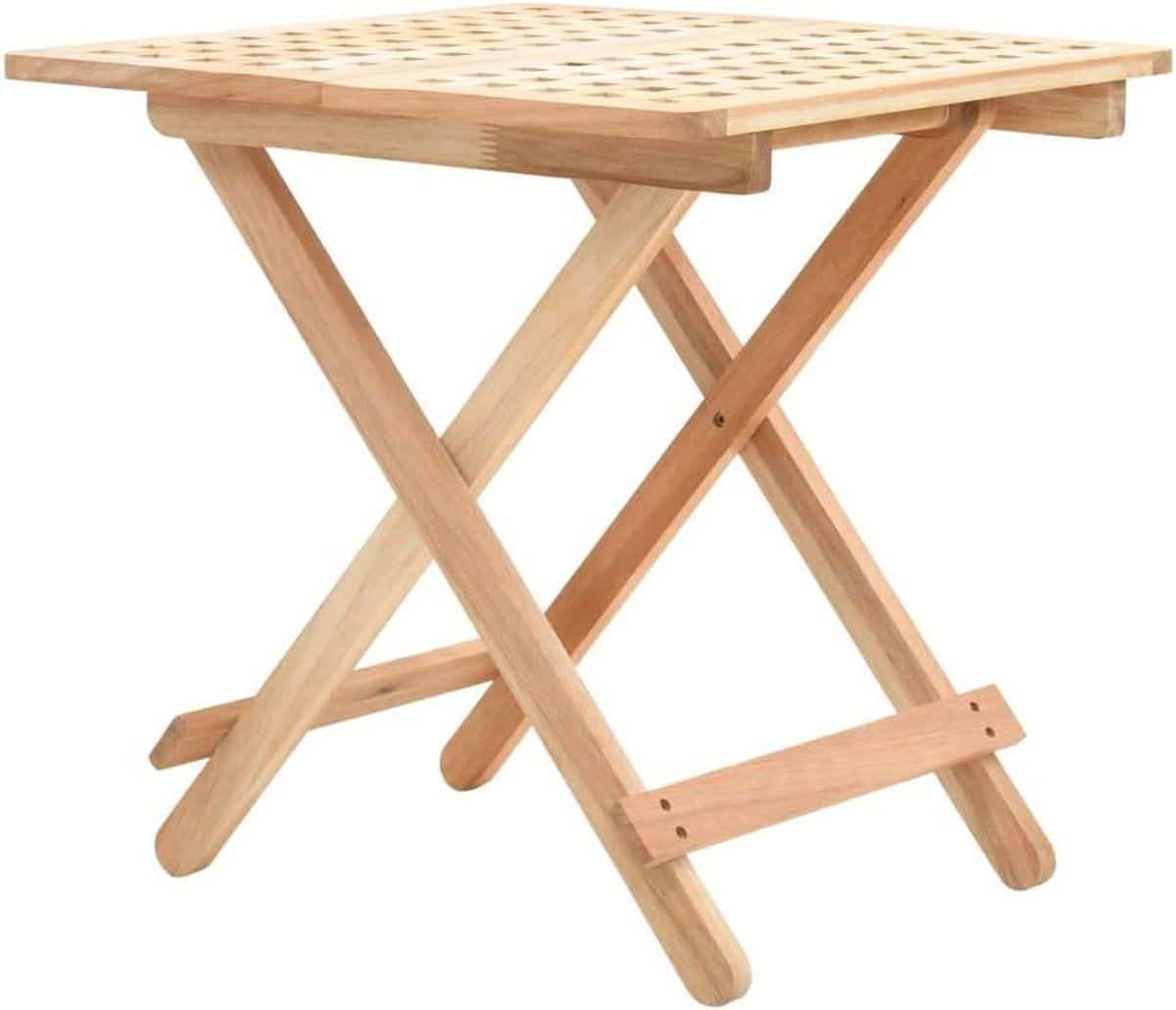 inklapbare bijzettafel klaptafel balkontafel ruimte besparen massief